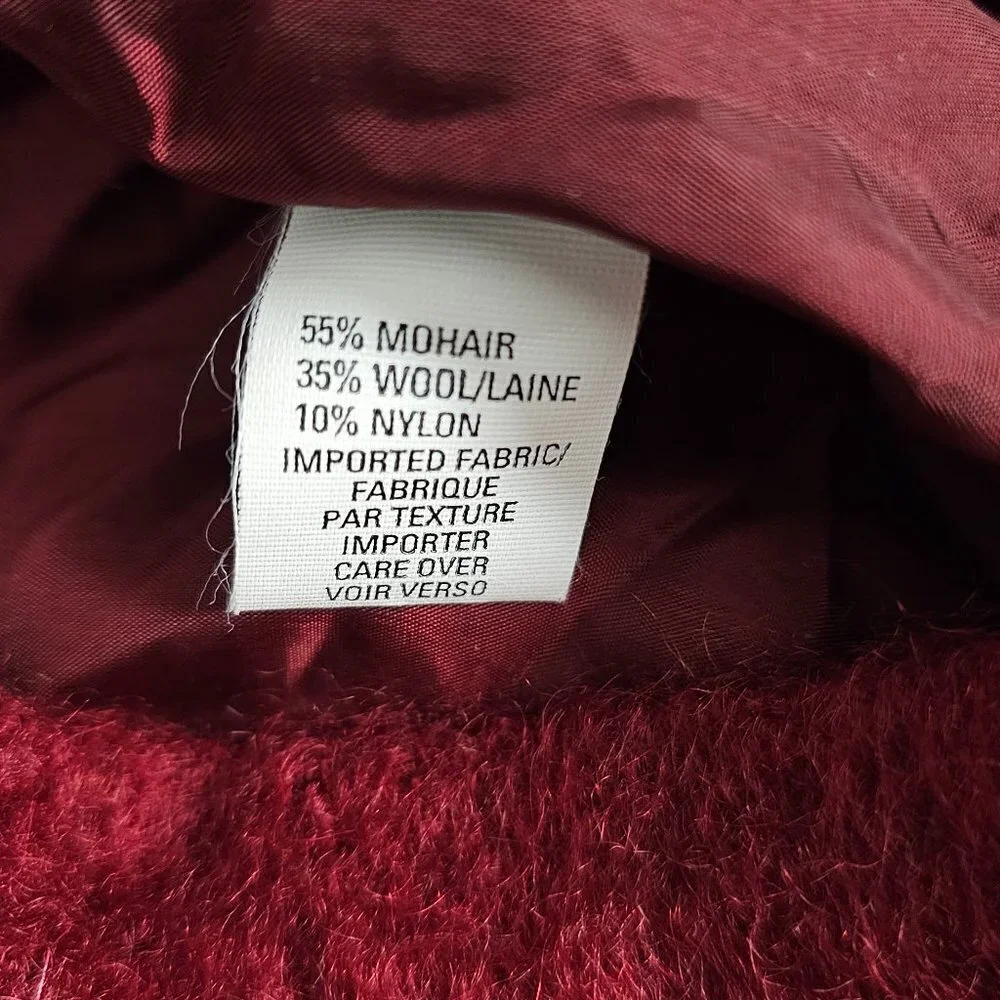 Anne Klein 2 Vintage Mohair Wool Burgundy Skirt